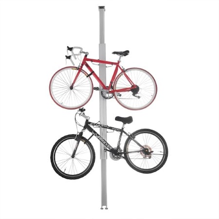 Leisure Sports Aluminum Bike Storage Rack, Tension Mount, 2 Bicycles Vertically, Adjustable Height 514721HHY